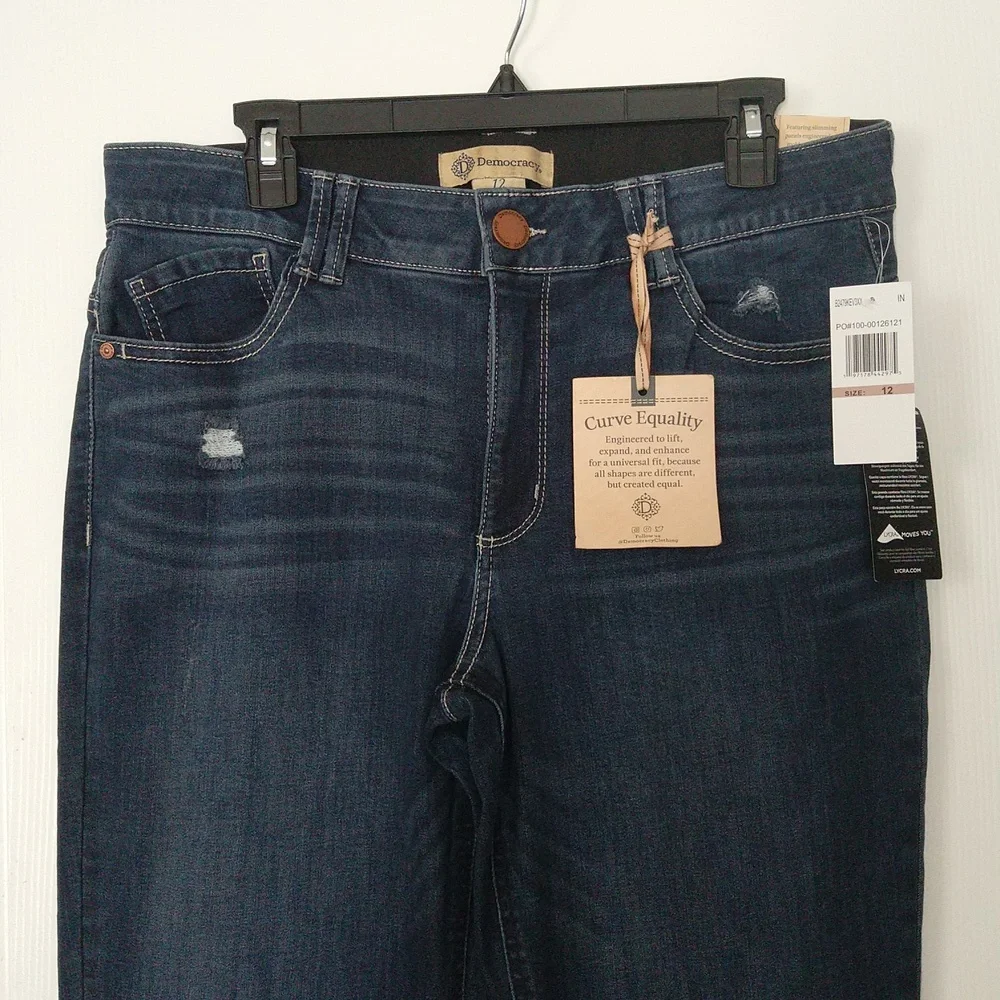 Nwt Democracy Women's Itty Bitty Boot cut Flare Absolution Denim Jeans Sz 12 - Picture 2 of 11